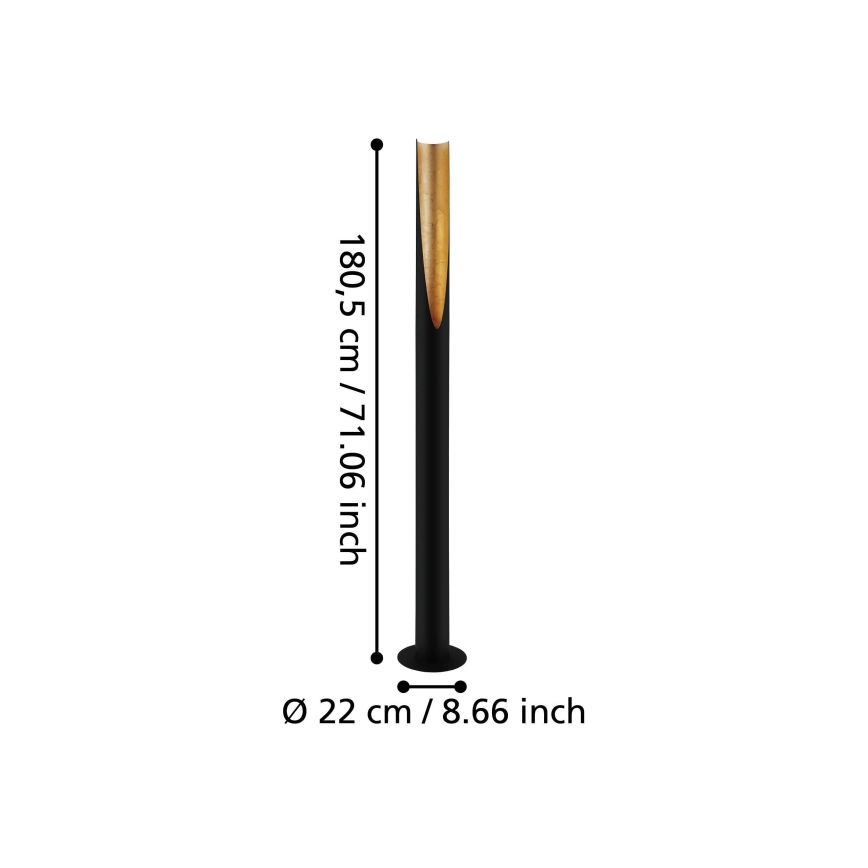 Eglo - LED Stojacia lampa 1xGU10/4,7W/230V čierna/zlatá