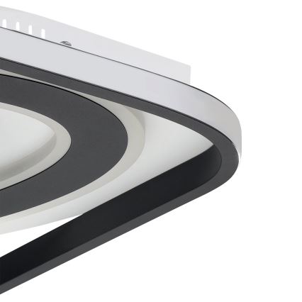 Eglo - LED Stmievateľné stropné svietidlo LED/21,5W/230V + LED/10,5W + LED/3W 3000-6500K čierna + diaľkové ovládanie