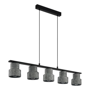 Eglo 39855 - Závesné svietidlo na lanku HILCOTT 5xE27/40W/230V