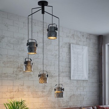 Eglo 39856 - Prisadený luster HILCOTT 5xE27/40W/230V