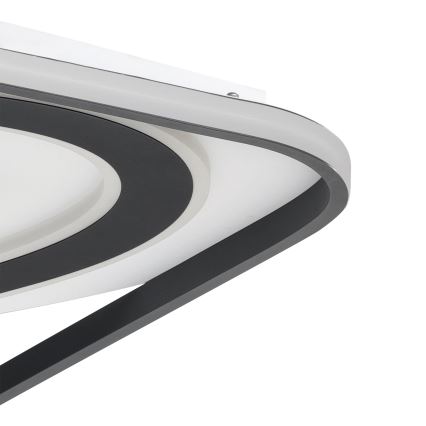 Eglo - LED Stmievateľné stropné svietidlo LED/28W/230V+LED/13W+ LED/2,8W 3000-6500K čierna + diaľkové ovládanie