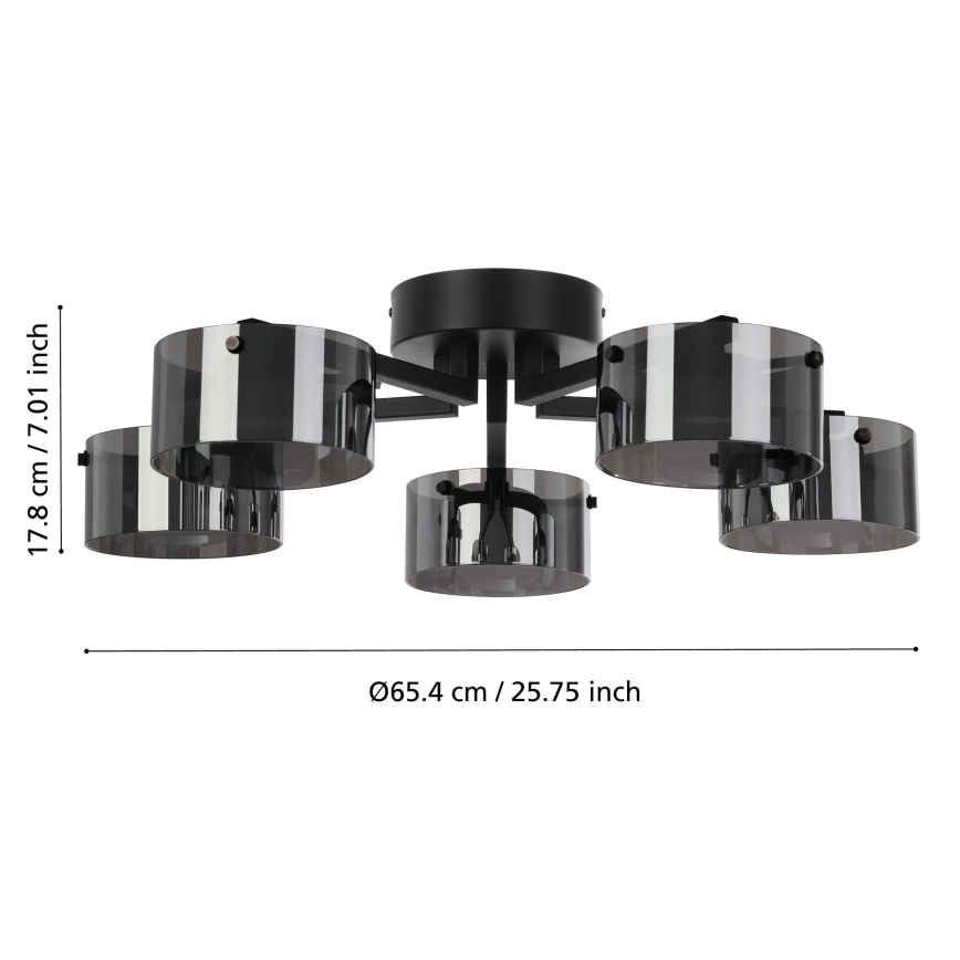 Eglo - LED Stmievateľný prisadený luster 5xLED/5,4W/230V