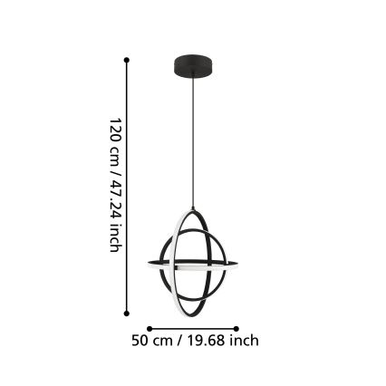 Eglo - LED Luster na lanku LED/38W/230V