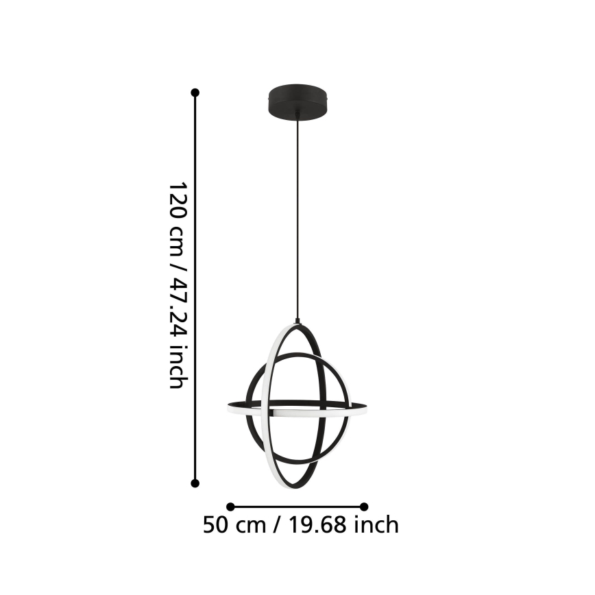 Eglo - LED Luster na lanku LED/38W/230V