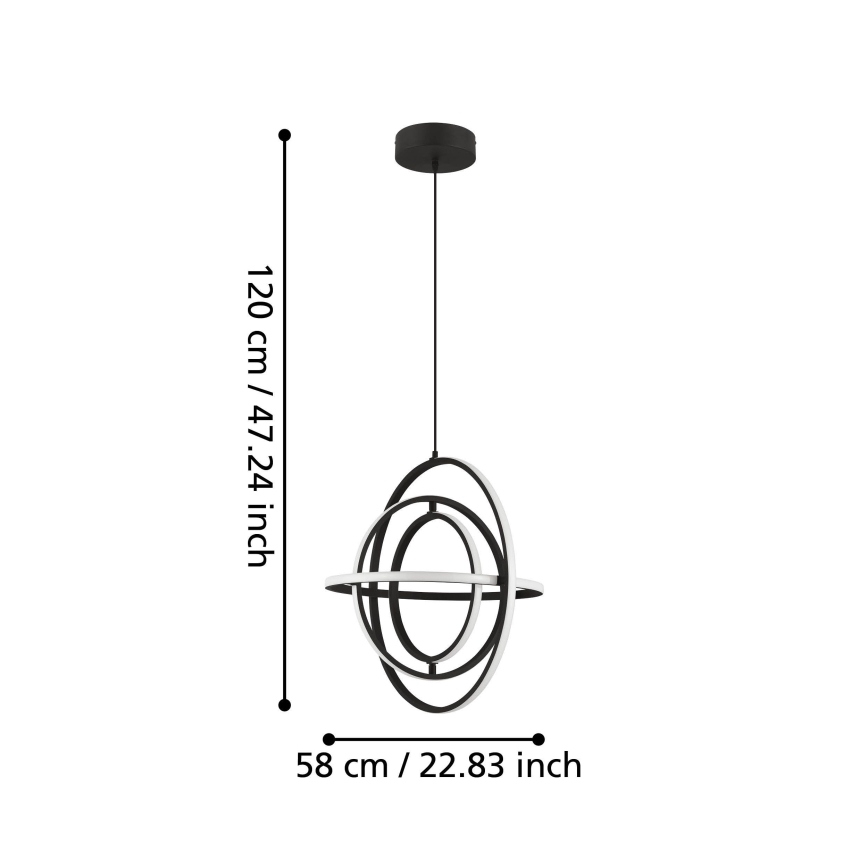 Eglo - LED Luster na lanku LED/44W/230V