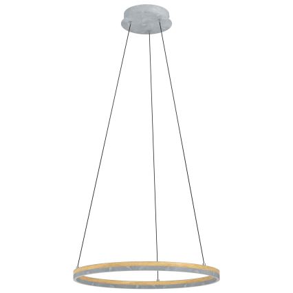 Eglo - LED Stmievateľný luster na lanku LED/36W/230V 3000K šedá/dub