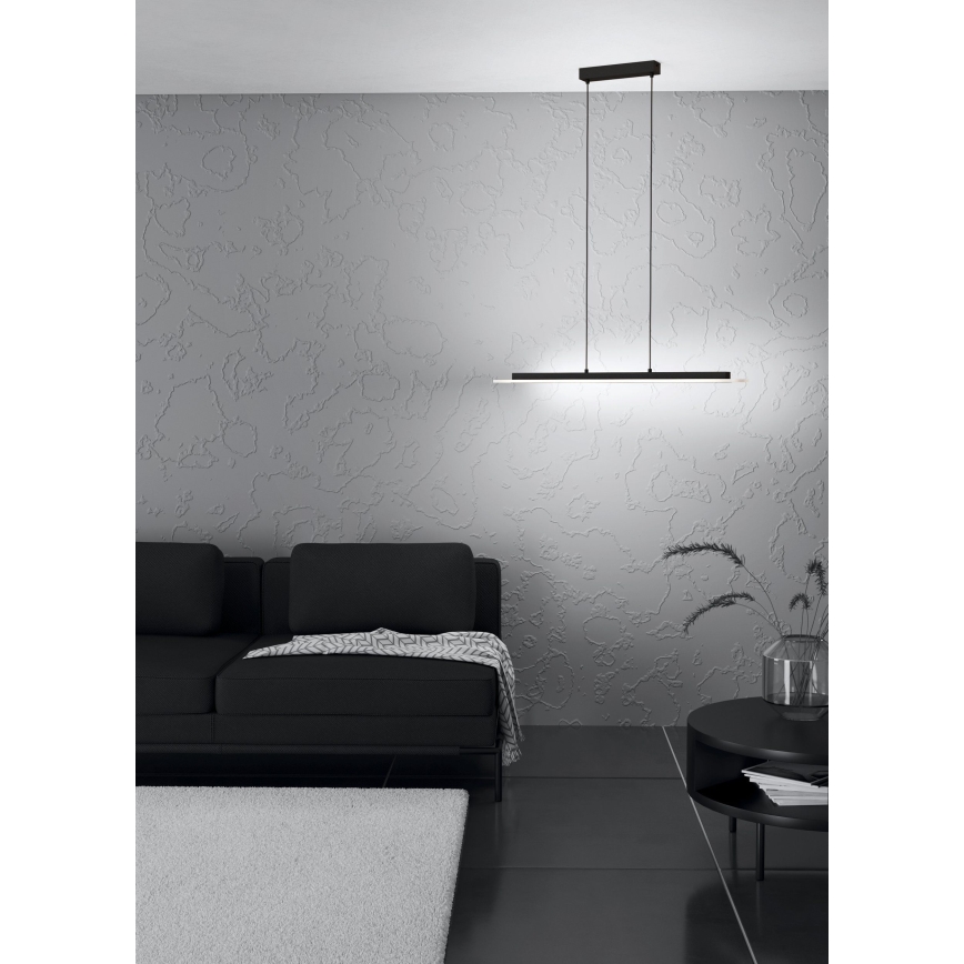 Eglo - LED Stmievateľný luster na lanku LED/57,5W/230V 3000K čierna + diaľkové ovládanie