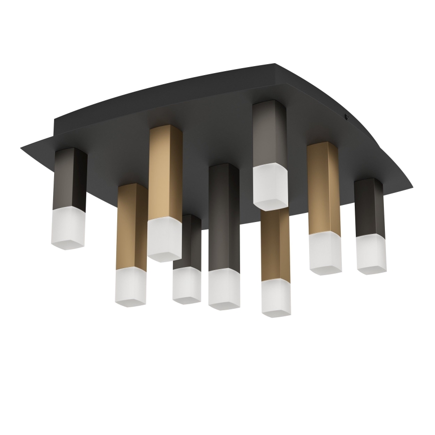 Eglo - LED Stmievateľné stropné svietidlo 9xLED/3,1W/230V 3000K antracit/zlatá