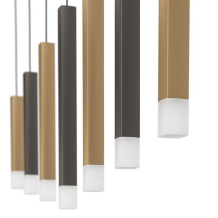 Eglo - LED Stmievateľný luster na lanku 7xLED/3,1W/230V 3000K antracit/zlatá