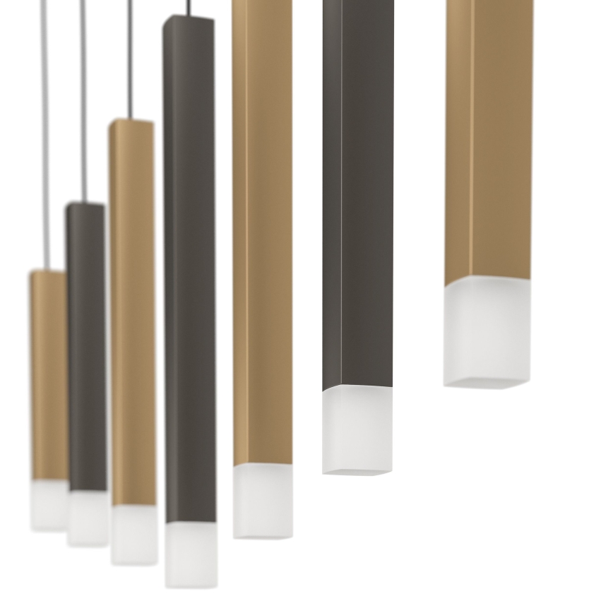Eglo - LED Stmievateľný luster na lanku 7xLED/3,1W/230V 3000K antracit/zlatá