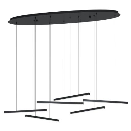 Eglo - LED Stmievateľný luster na lanku 6xLED/8,4W/230V 3000K čierna