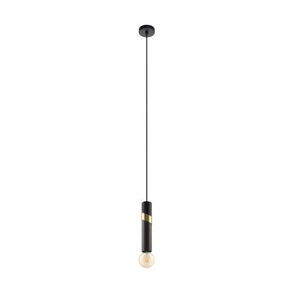 Eglo - Luster na lanku 1xE27/40W/230V čierna/zlatá