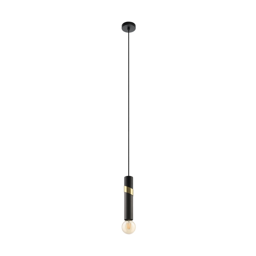 Eglo - Luster na lanku 1xE27/40W/230V čierna/zlatá