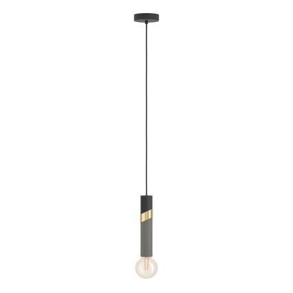 Eglo - Luster na lanku 1xE27/40W/230V čierna/zlatá