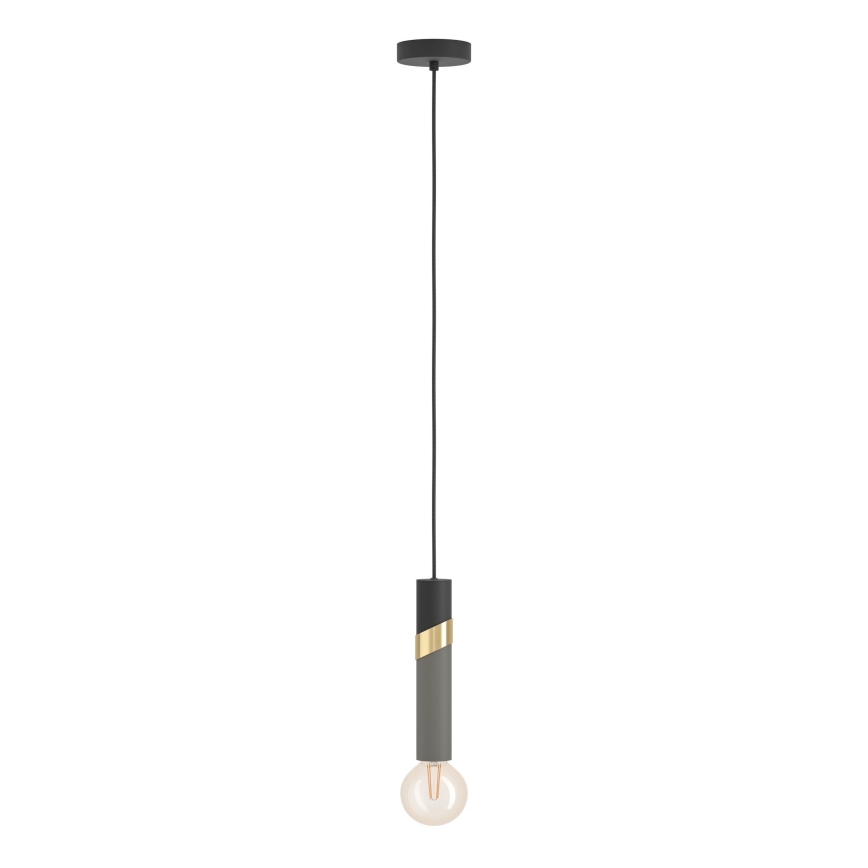Eglo - Luster na lanku 1xE27/40W/230V čierna/zlatá