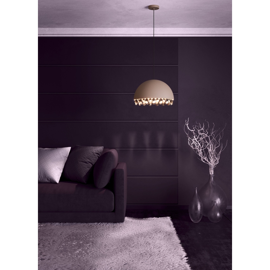 Eglo - Luster na lanku 1xE27/40W/230V hnedá