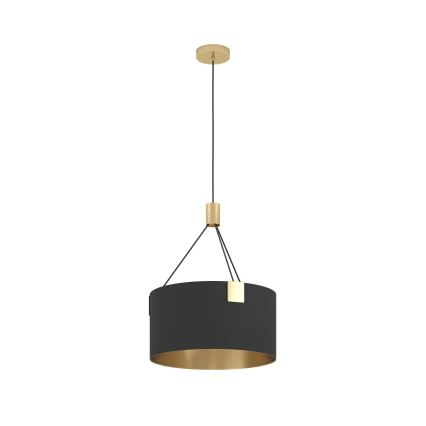 Eglo - Luster na lanku 3xE27/40W/230V čierna/zlatá
