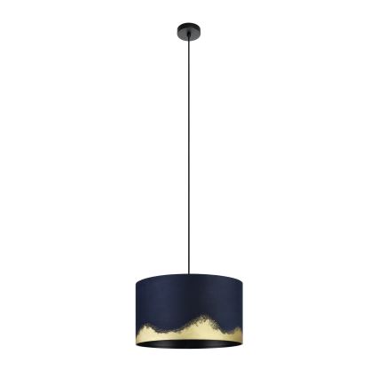 Eglo - Luster na lanku 1xE27/40W/230V pr. 38 cm modrá/zlatá