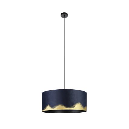 Eglo - Luster na lanku 1xE27/40W/230V pr. 53 cm modrá/zlatá