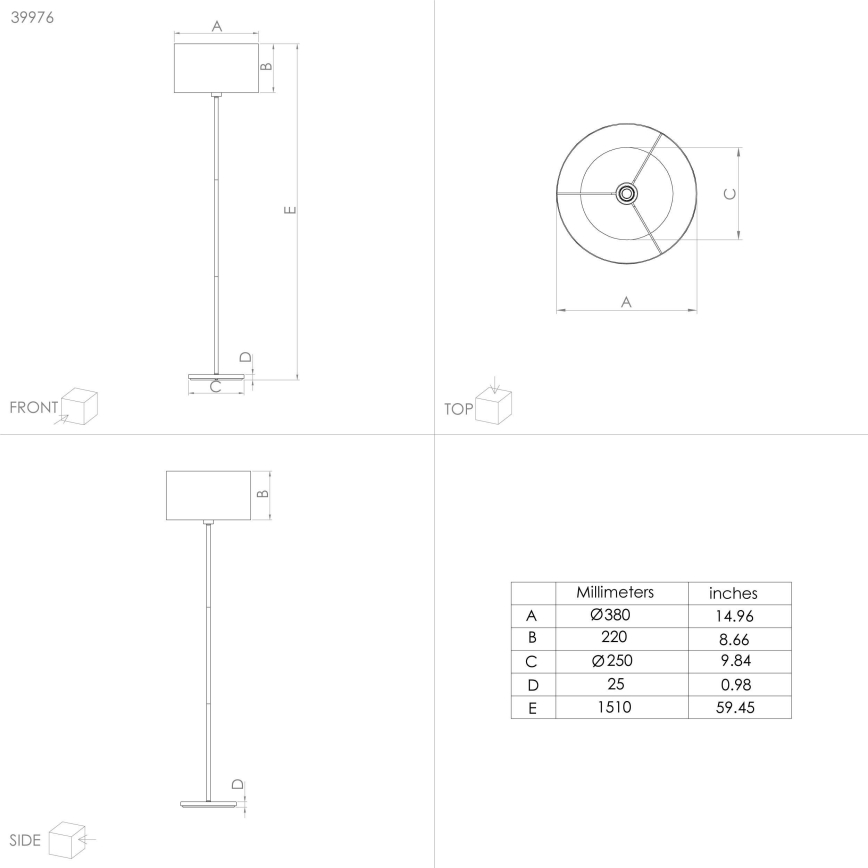 Eglo - Stojacia lampa 1xE27/40W/230V modrá/zlatá