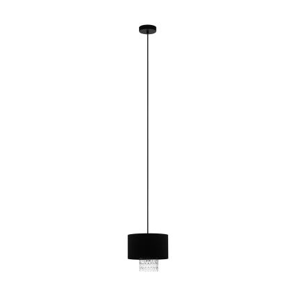 Eglo - Luster na lanku 1xE27/40W/230V čierna