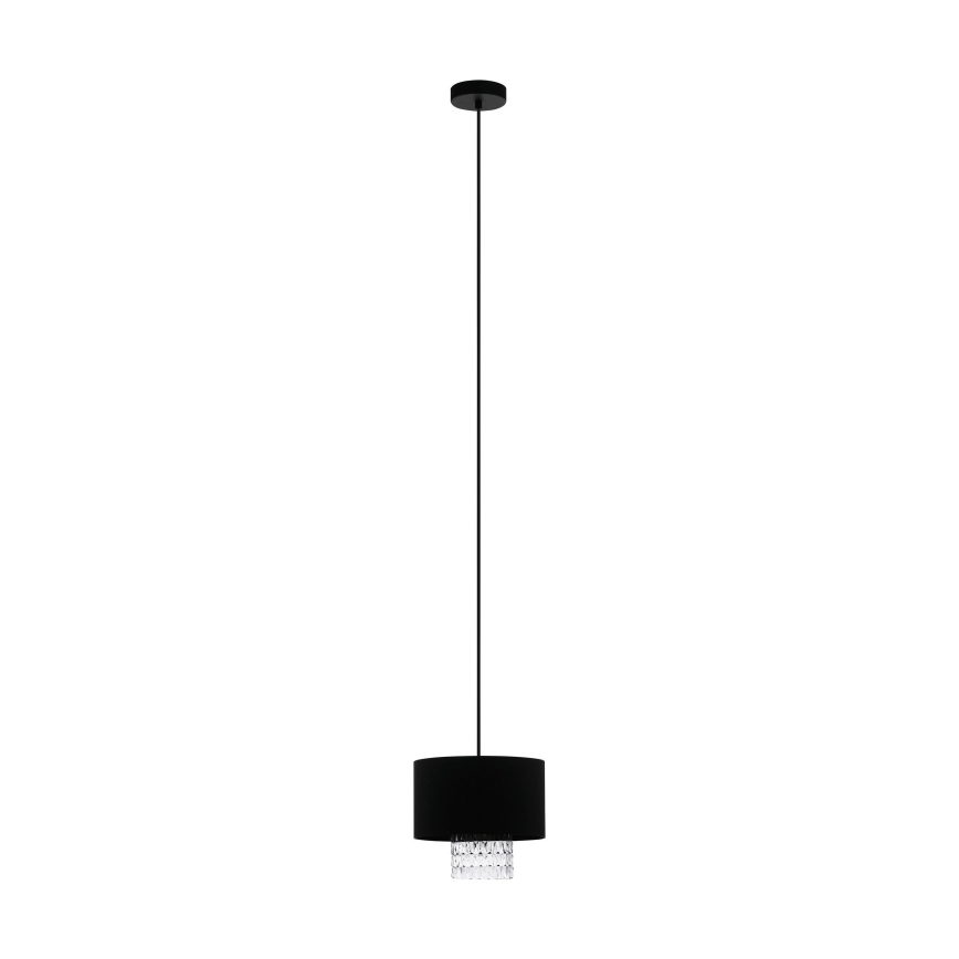 Eglo - Luster na lanku 1xE27/40W/230V čierna