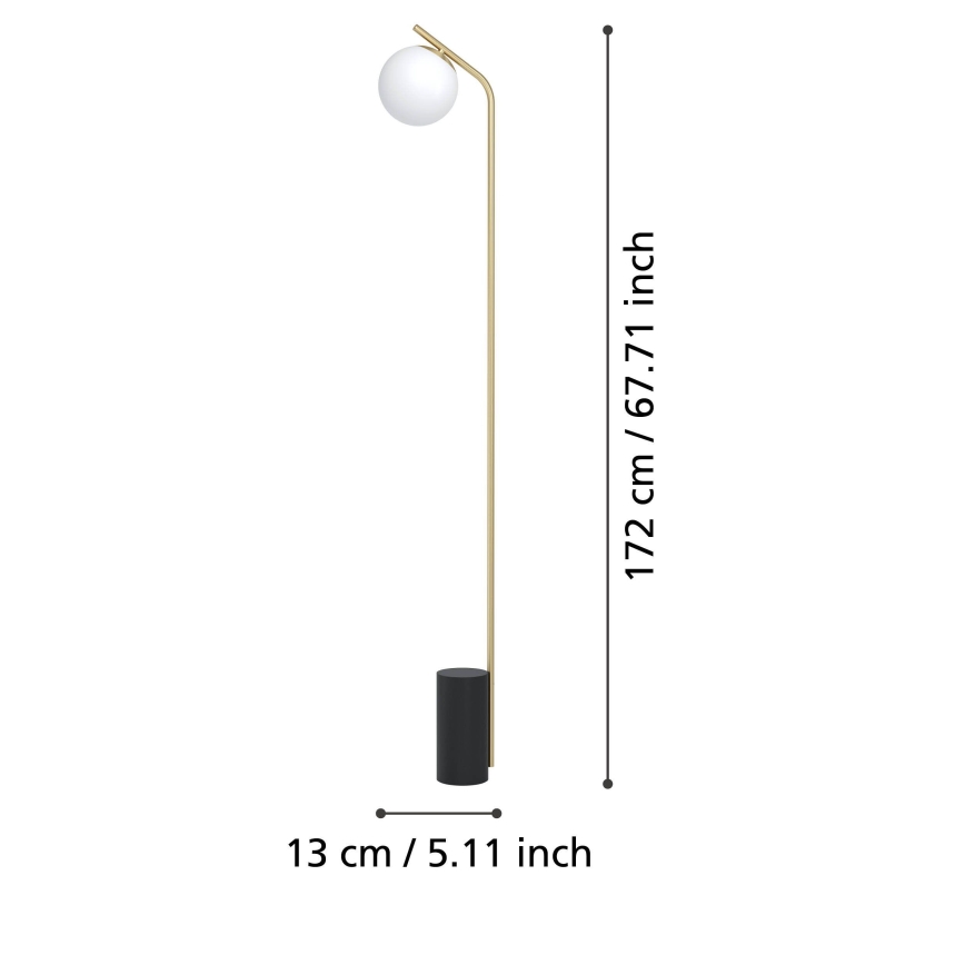 Eglo - Stojacia lampa 1xE27/40W/230V zlatá