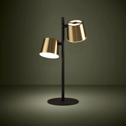 Eglo - LED Stolná lampa 2xGU10/4,6W/230V 3000K zlatá