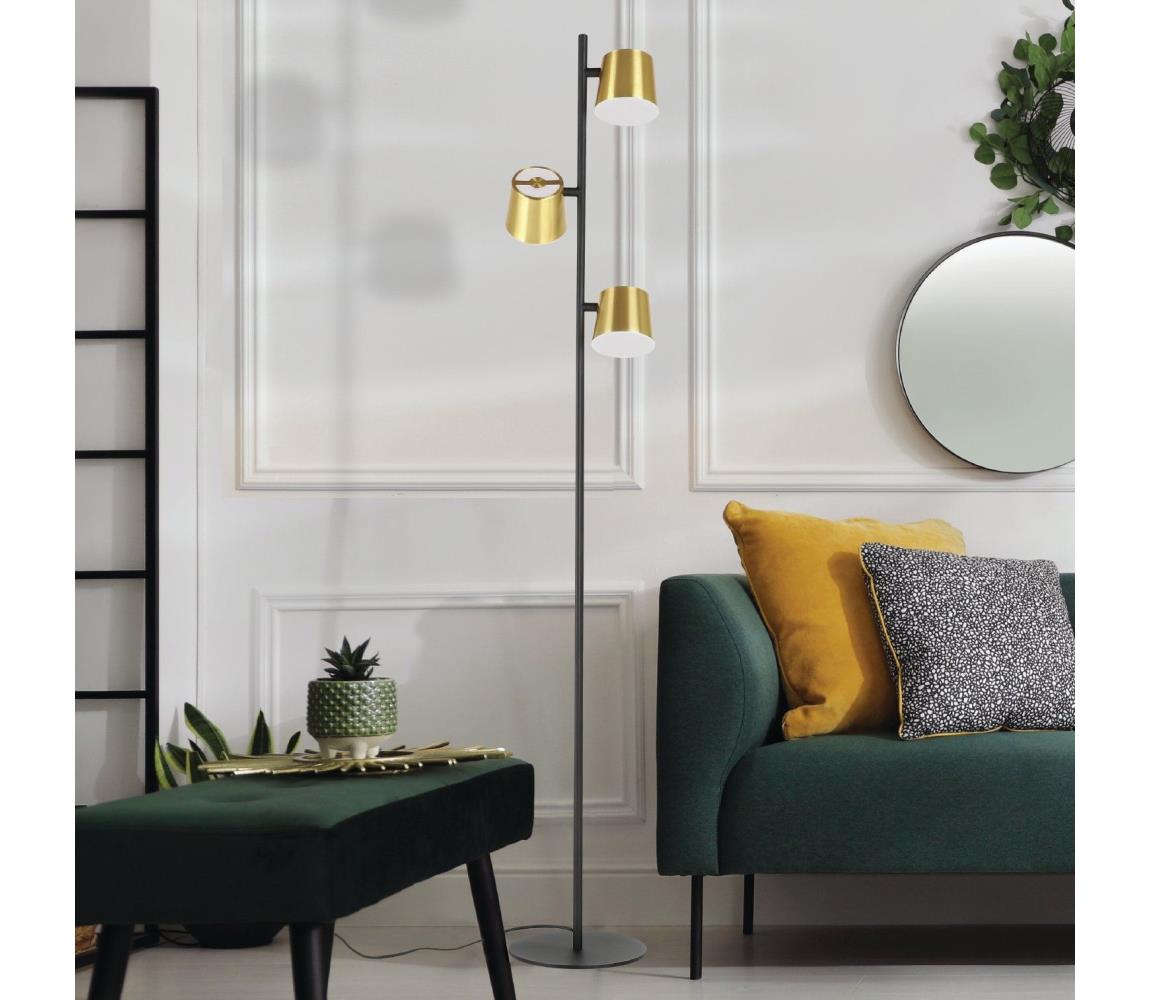 Eglo 39987 - LED Stojacia lampa ALTAMIRA 3xGU10/4,6W/230V 3000K zlatá 
