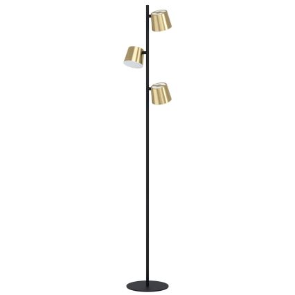 Eglo - LED Stojacia lampa 3xGU10/4,6W/230V 3000K zlatá