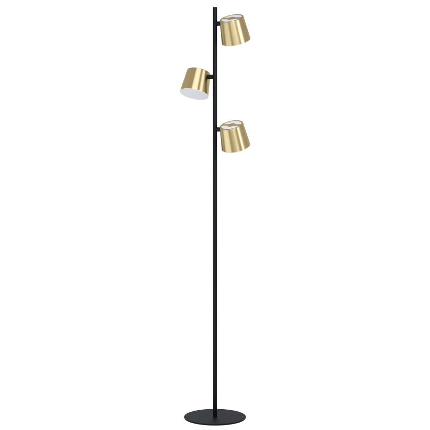 Eglo - LED Stojacia lampa 3xGU10/4,6W/230V 3000K zlatá