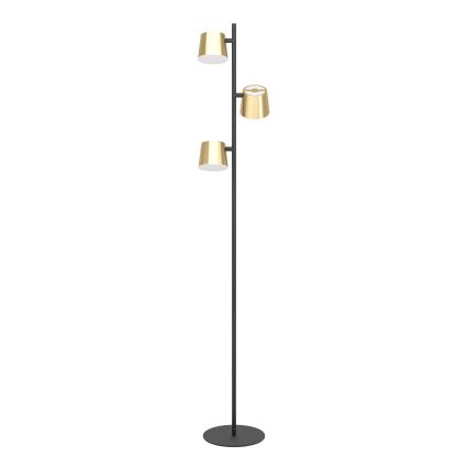 Eglo - LED Stojacia lampa 3xGU10/4,6W/230V 3000K zlatá