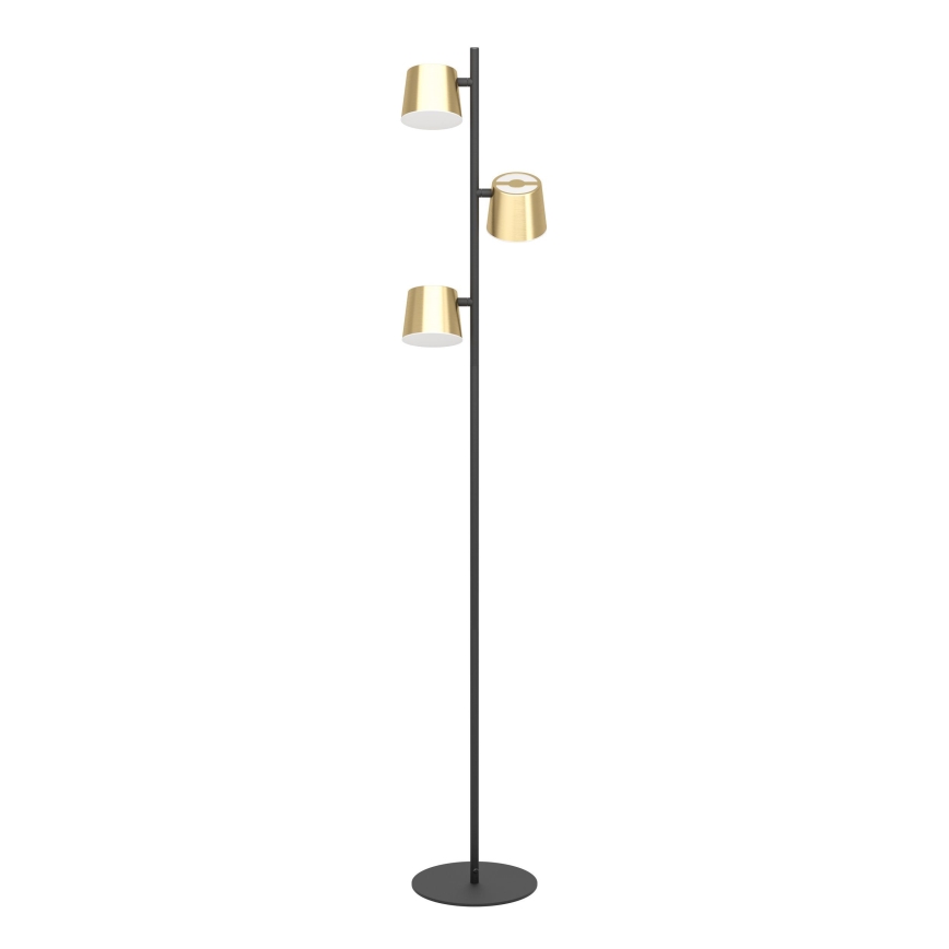 Eglo - LED Stojacia lampa 3xGU10/4,6W/230V 3000K zlatá