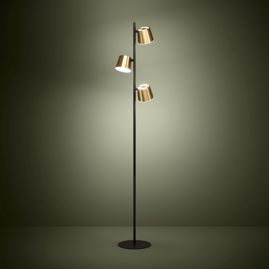 Eglo - LED Stojacia lampa 3xGU10/4,6W/230V 3000K zlatá