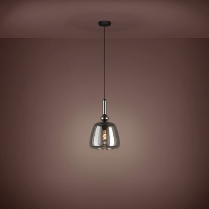Eglo - Luster na lanku 1xE27/40W/230V dymová
