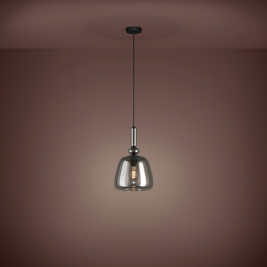 Eglo - Luster na lanku 1xE27/40W/230V dymová