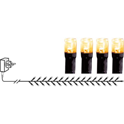 Eglo - LED Vonkajšia vianočná reťaz 180xLED 8,6m teplá biela IP44