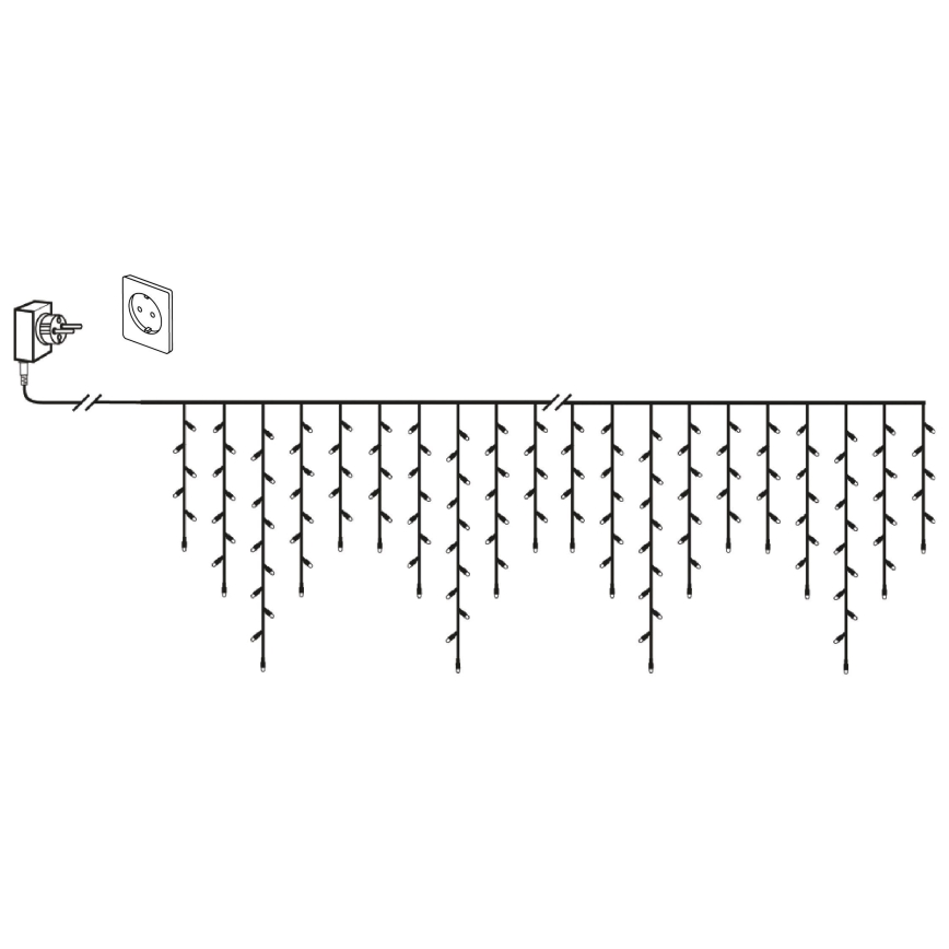 Eglo 410824 - LED Vonkajšia vianočná reťaz 480xLED/17x0,55m IP44 teplá biela