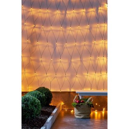 Eglo - LED Vonkajšia vianočná reťaz 160xLED 2m IP44 teplá biela