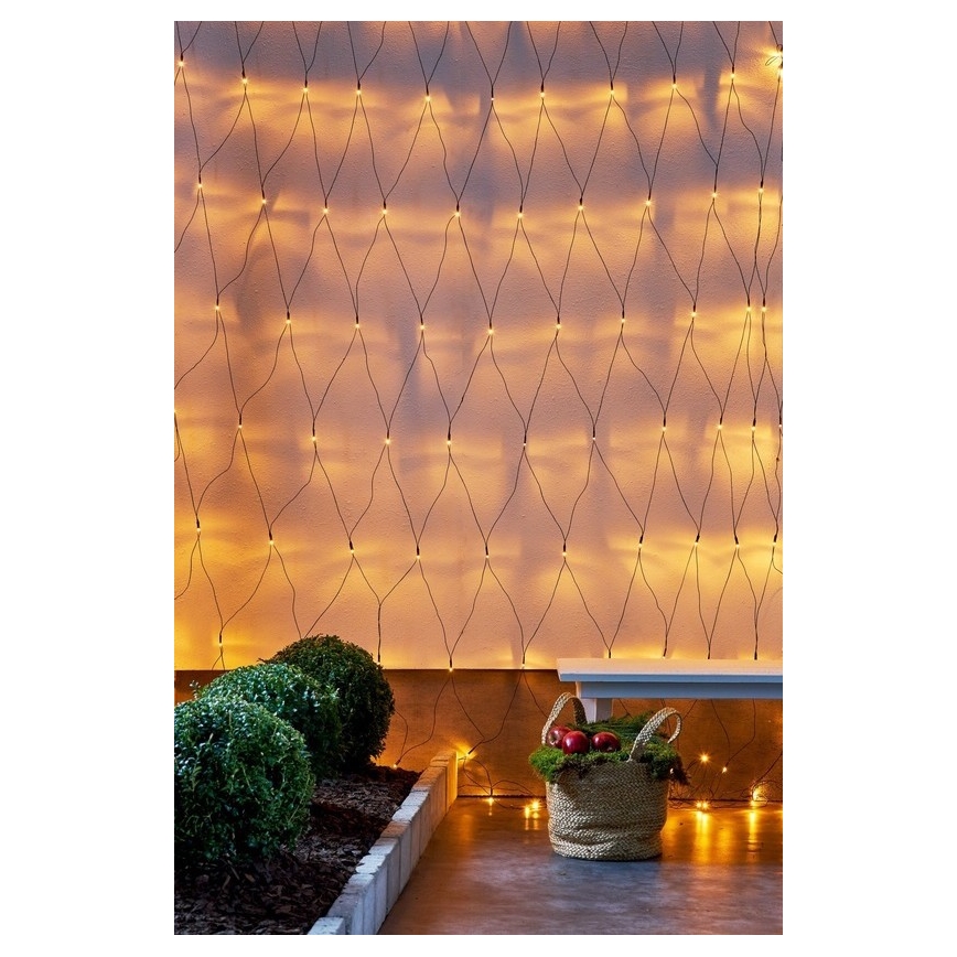 Eglo - LED Vonkajšia vianočná reťaz 160xLED 2m IP44 teplá biela