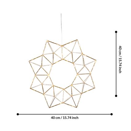 Eglo 411017 - LED Vianočná dekorácia EDGE LED/1,92W/3/230V hviezda