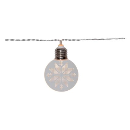 Eglo 411112 - LED Vianočná reťaz ORNAMENT 10xLED/3xAA 2,4m teplá biela