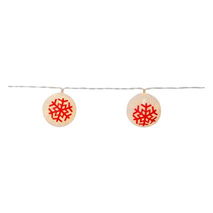 Eglo 411113 - LED Vianočná reťaz ORNAMENT 10xLED/3xAA 1,65m teplá biela