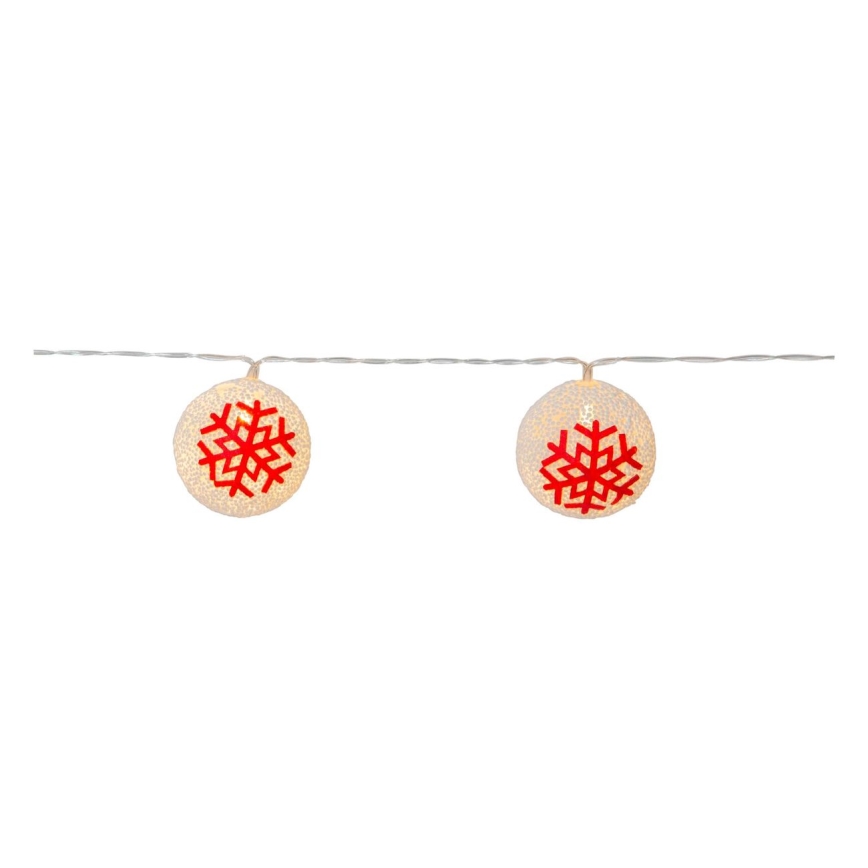 Eglo 411113 - LED Vianočná reťaz ORNAMENT 10xLED/3xAA 1,65m teplá biela