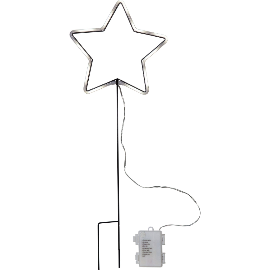 Eglo 411177 - LED Vonkajšia vianočná dekorácia NEONSTAR 72xLED/3xAA IP44