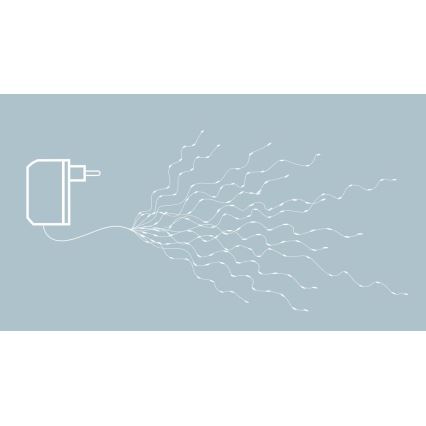 Eglo - LED reťaz 360× LED, 2 m, teplá biela