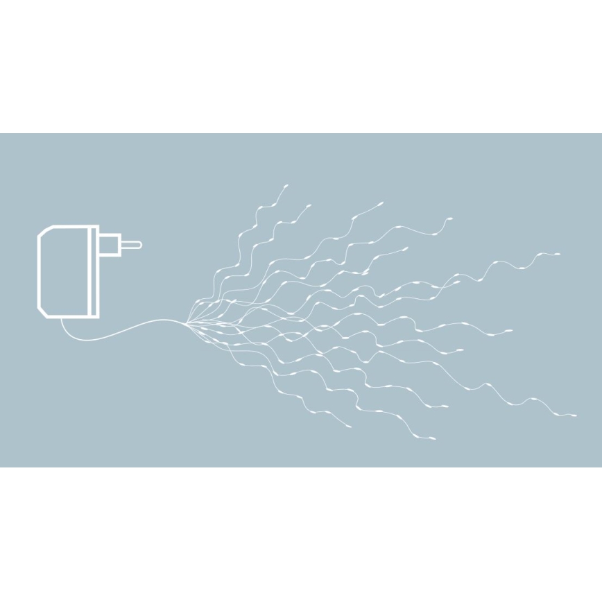 Eglo - LED reťaz 360× LED, 2 m, teplá biela