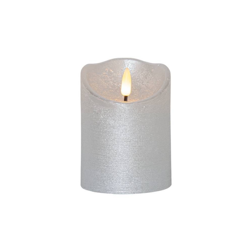 Eglo 411502 - LED Sviečka FLAMME RUSTIC LED/2xAA strieborná