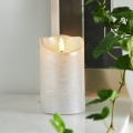 Eglo 411503 - LED Sviečka FLAMME RUSTIC LED/2xAA strieborná