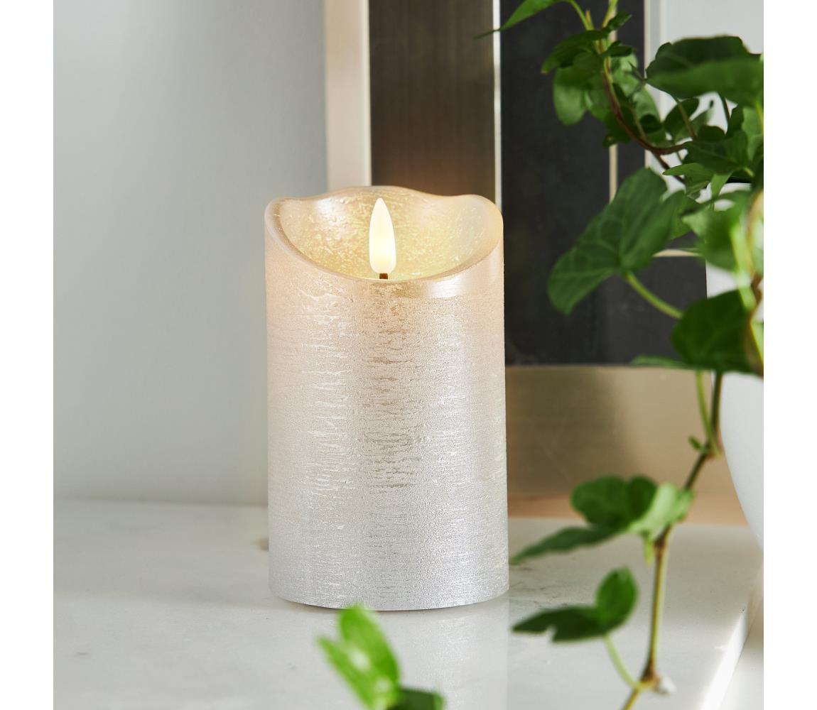 Eglo 411503 - LED Sviečka FLAMME RUSTIC LED/2xAA strieborná 411503
